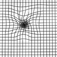 Amsler grid as seen by person with eye disease