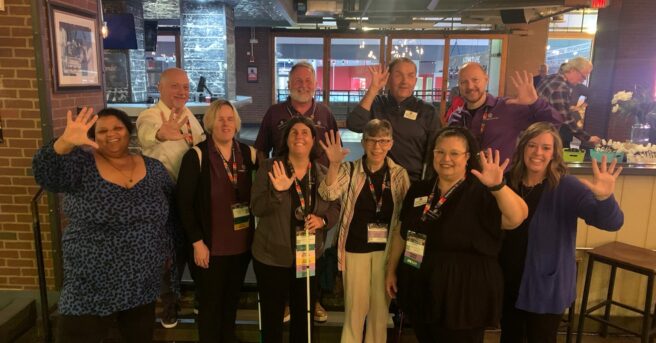 APH ConnectCenter team members from left to right: Amber Bland, Tony Susnick, Lori Scharff, Alan Lovell, Katie Frederick, Pris Rogers, Richard Rueda, Olaya Landa-Vialard, Lee Huffman, and Melisa Matthews