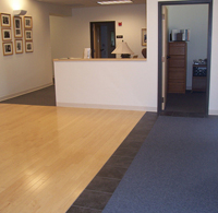 examples of contrasting floor colors and textures
