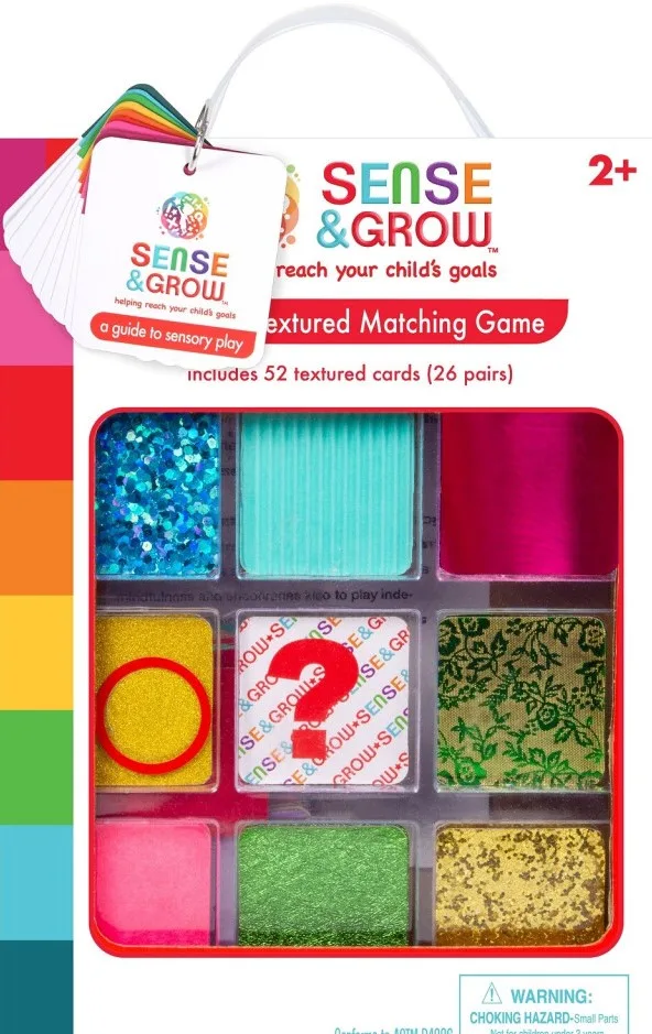 Sense & Grow: New in package 9 cube tray with various cards with different textures on them.