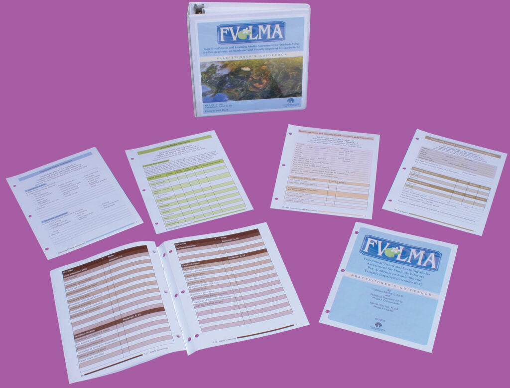 A Functional Vision Learning Media Assessment kit.
