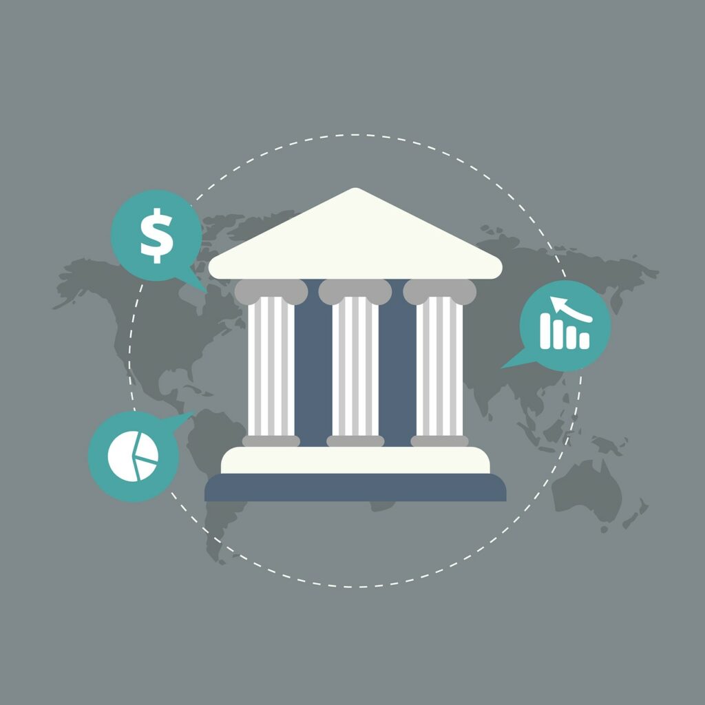 Graphic of a bank