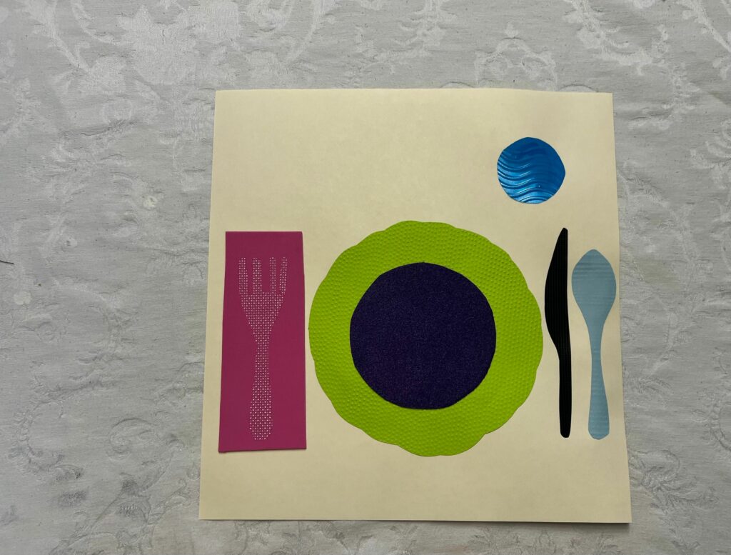 Placemat with tactile makers