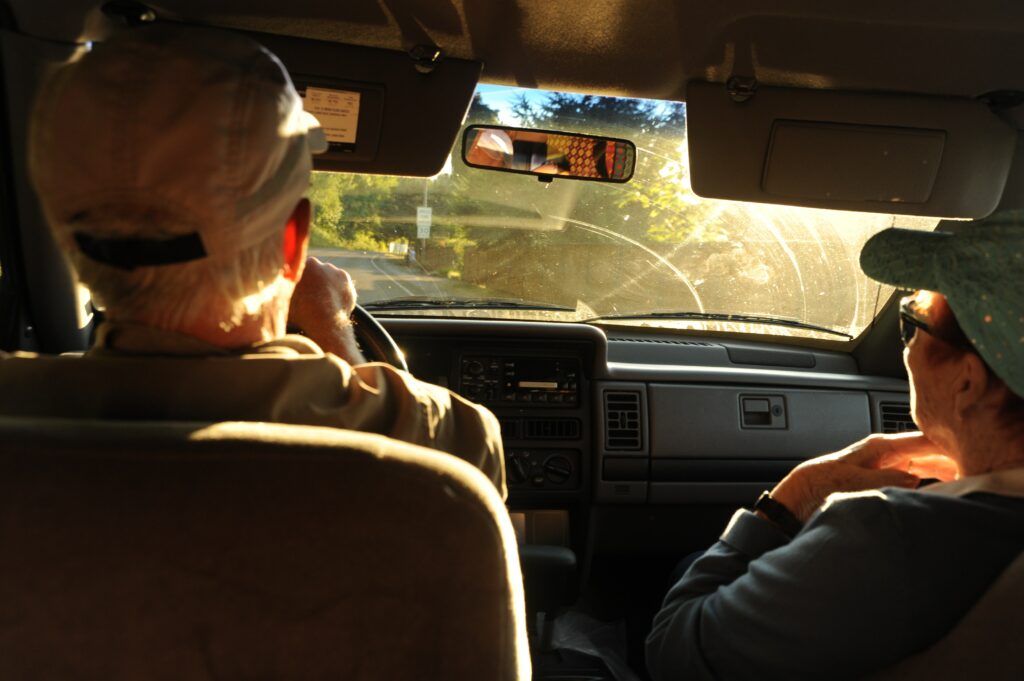 Older adult driving with an older passenger