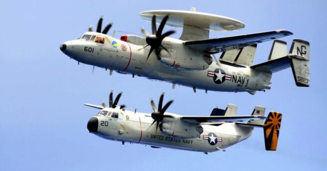 2 Navy Planes in flight