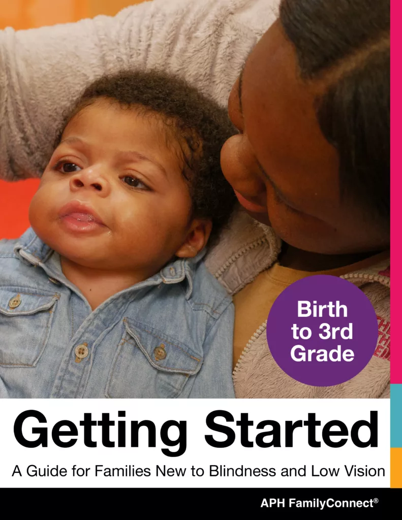 Cover of Getting Started Birth to 3rd grade guide showing a baby in womans arms