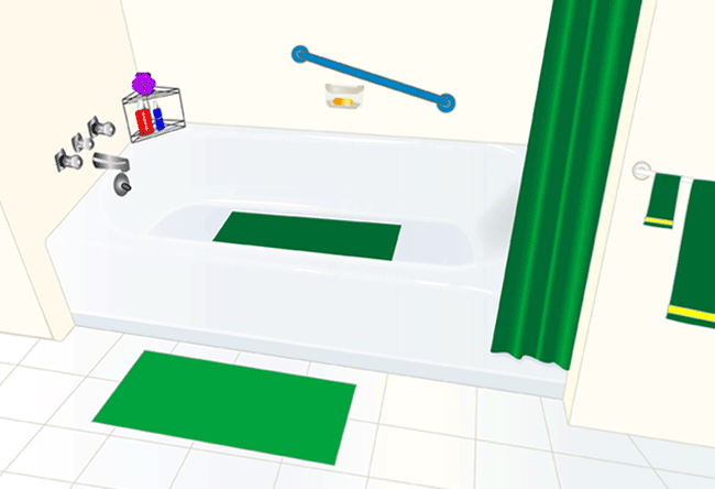 bathtub with contrast