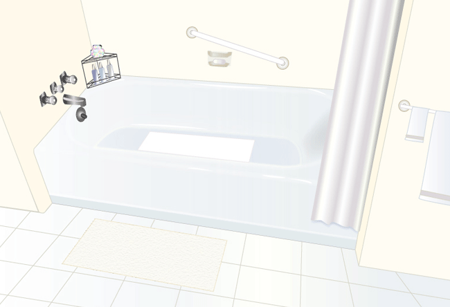 Bathtub with no contrast