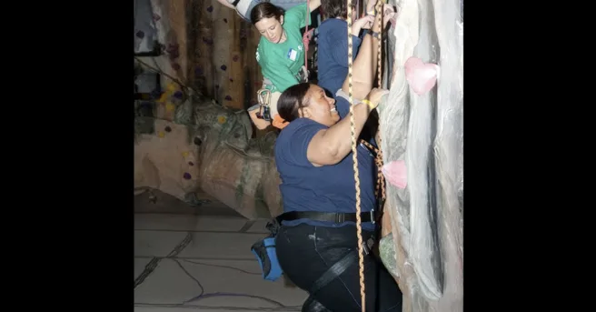 Empish rock climbing