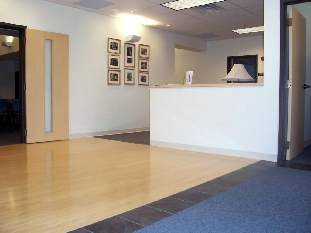 lobby flooring of senior living facility 