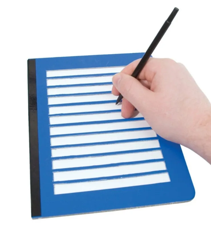 Fold-Over Low Vision Note Writing Frame available from Maxi Aids