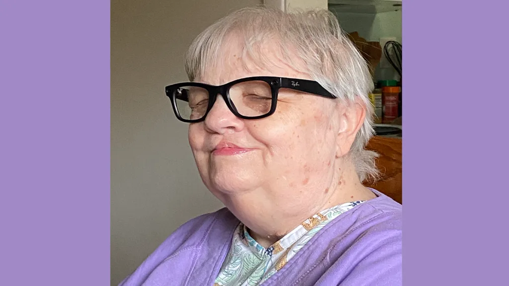 Nancy Duncan wearing meta glasses