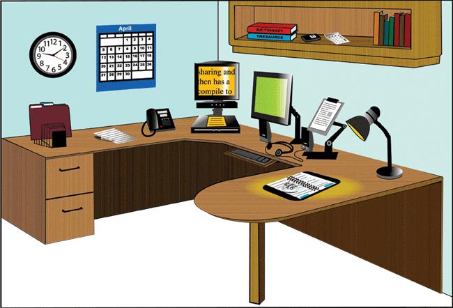 Virtual Office - Low Vision illustration