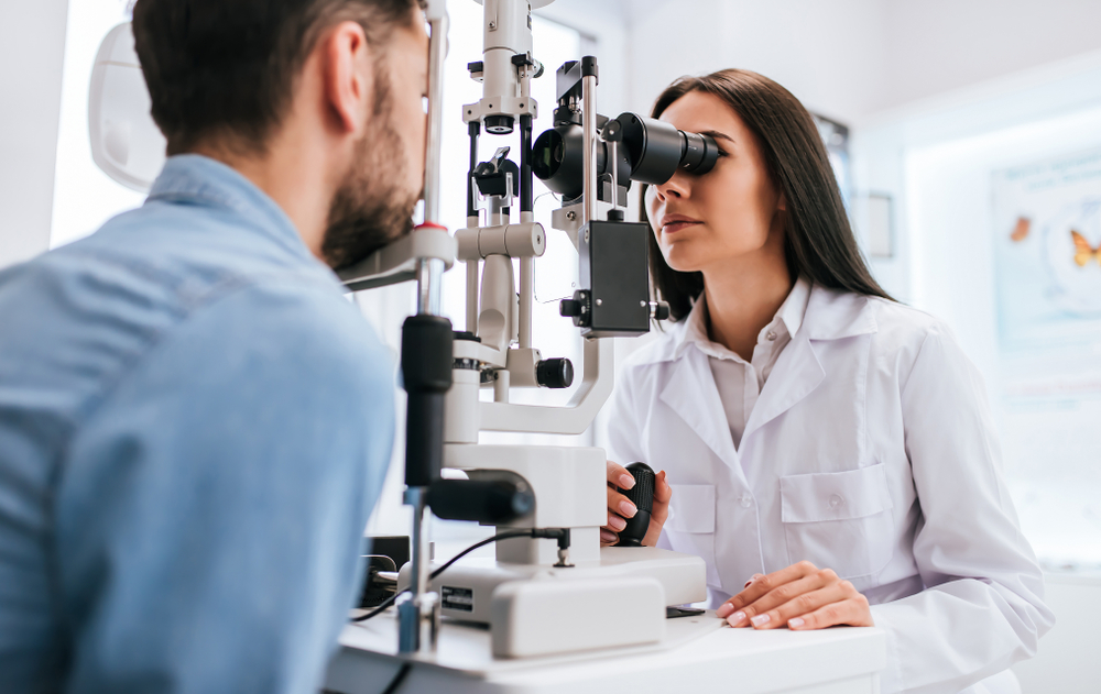 Person getting an eye exam
