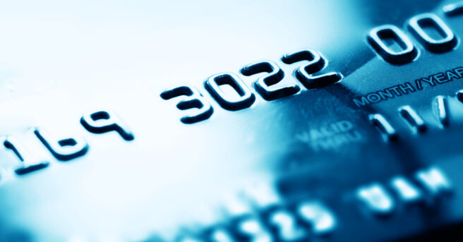Close-up of a credit card