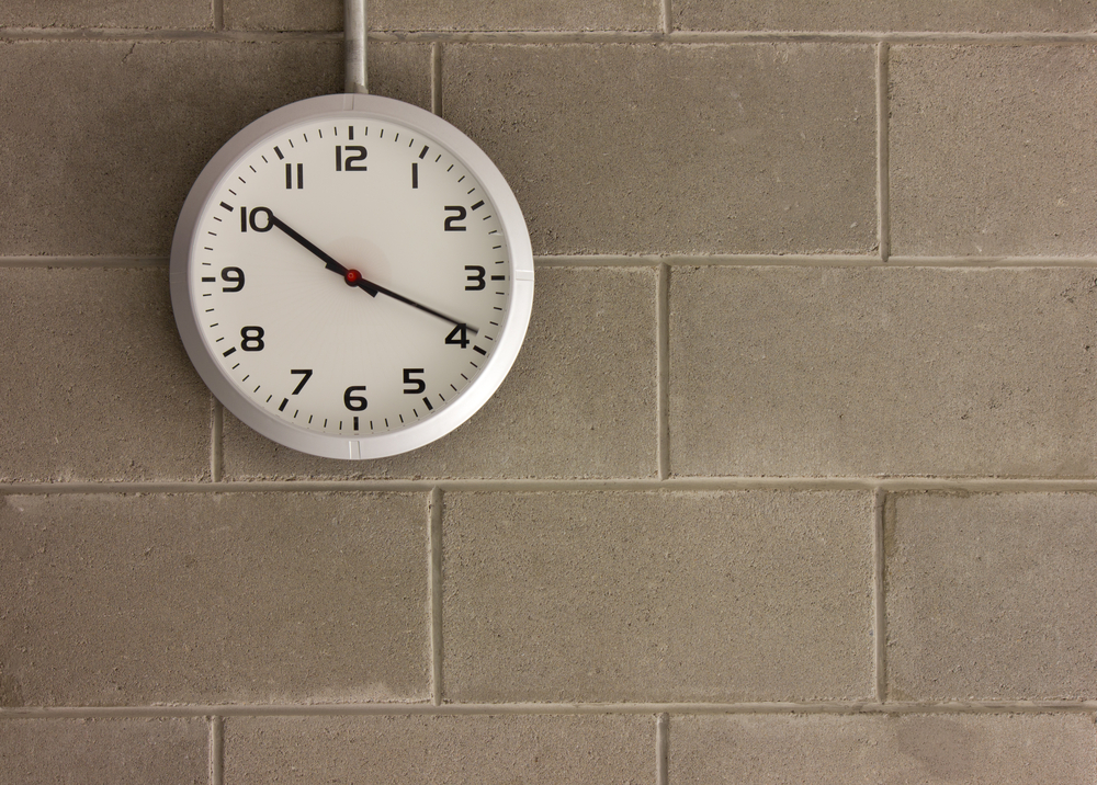 Clock on a school wall