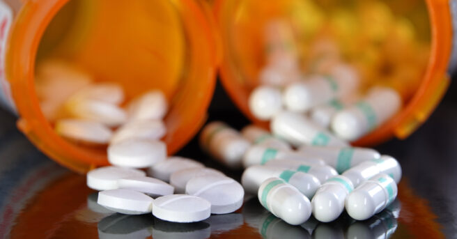 Close-up of prescription medication
