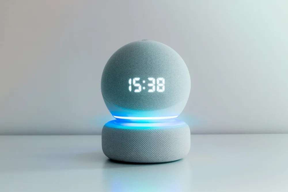 Alexa Dot on counter