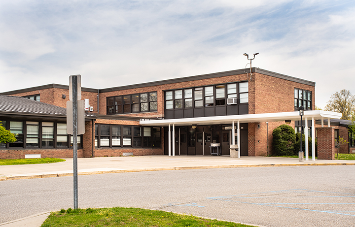 Exterior view of a typical school