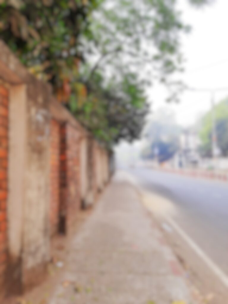 Defocused streets with blurred image.