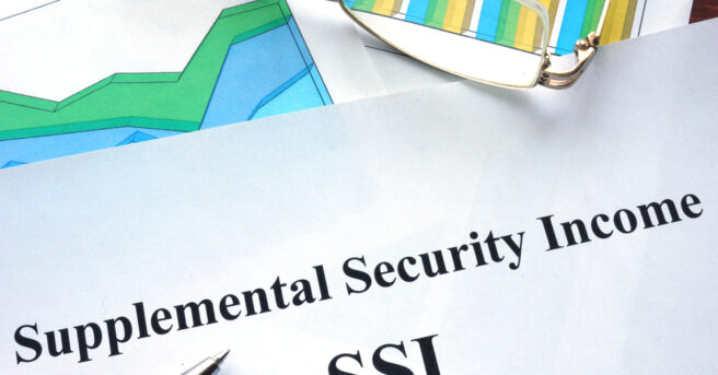 Supplemental Security Income (SSI) written on a paper.